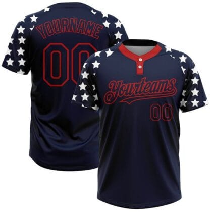 Custom Sublimated Softball Two Button Jersey