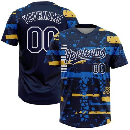 Custom Sublimated Softball Two Button Jersey